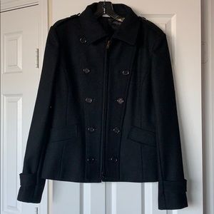 Georgiou Studio Black Pea Coat size 14